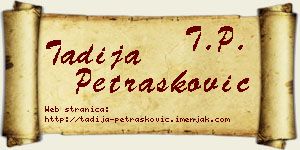 Tadija Petrašković vizit kartica